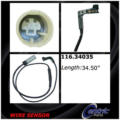 Centric Parts Disc Brake Pad Wear Sensor for 2006-2007 BMW 530xi, 2008 BMW 535xi, 2010-2009 BMW 535i xDrive 116.34035