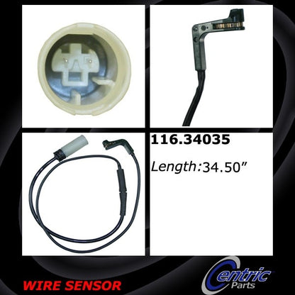 Centric Parts Disc Brake Pad Wear Sensor for 2006-2007 BMW 530xi, 2008 BMW 535xi, 2010-2009 BMW 535i xDrive 116.34035