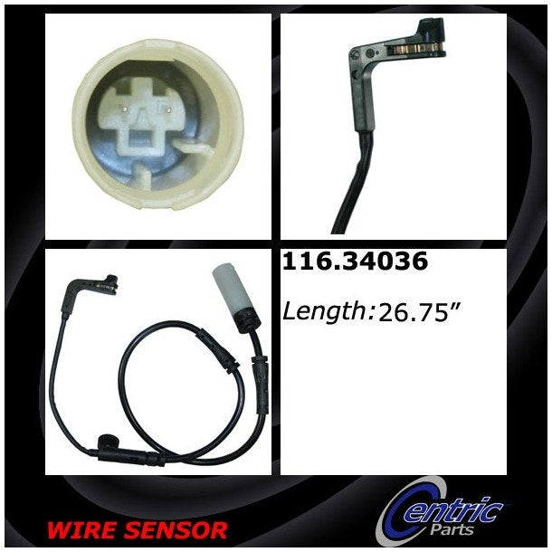Centric Parts Disc Brake Pad Wear Sensor for BMW M5 2006-2010, M6 2006-2011 116.34036