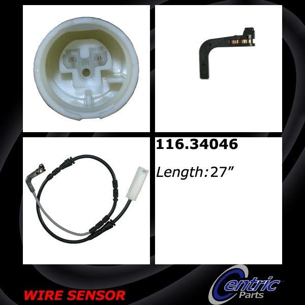 Centric Parts Disc Brake Pad Wear Sensor for 2006-2013 BMW 130i 135i 328i 335i 116.34046