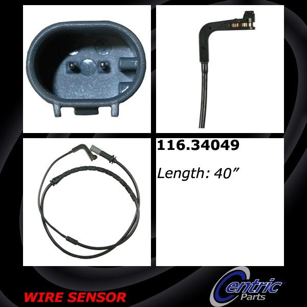 Centric Parts Disc Brake Pad Wear Sensor for 2007-2018 BMW X5, X6 116.34049
