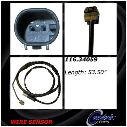 Centric Parts Disc Brake Pad Wear Sensor for 2011-2016 BMW Z4 116.34059