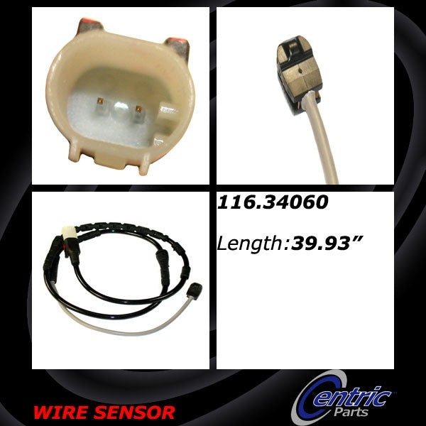 Centric Parts Disc Brake Pad Wear Sensor for 2009-2016 BMW Z4 116.34060