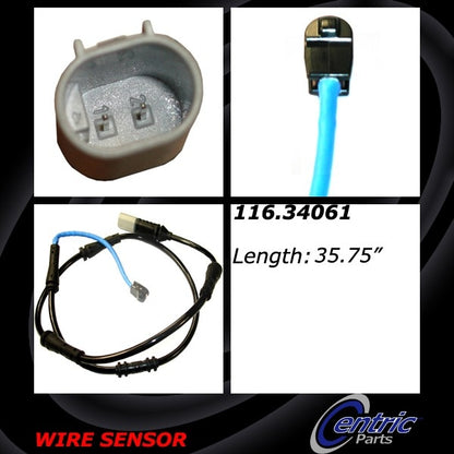 Centric Parts Disc Brake Pad Wear Sensor for BMW 528i-650i 2011-2018 116.34061