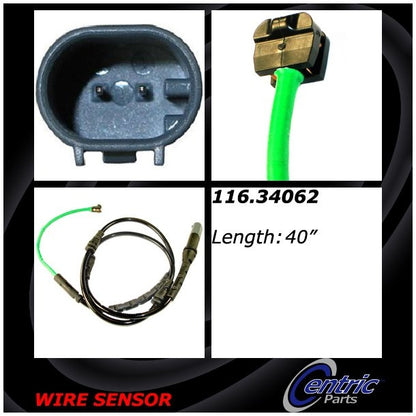 Centric Parts Disc Brake Pad Wear Sensor for 2011-2018 BMW X5 2010-2019 BMW X6 116.34062