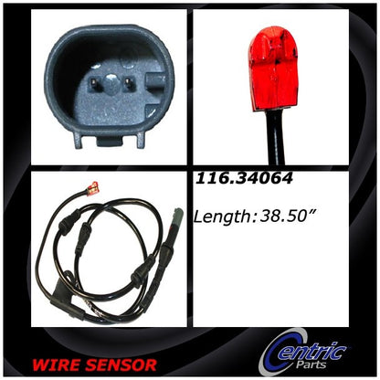 Centric Parts Disc Brake Pad Wear Sensor for 2010-2018 BMW X5 X6 116.34064