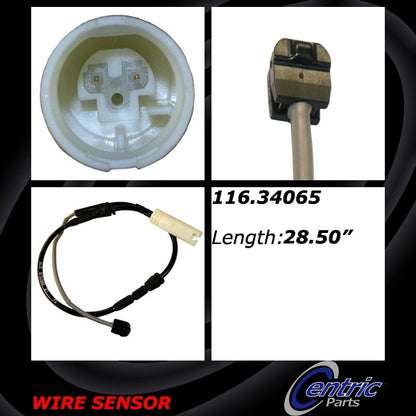 Centric Parts Disc Brake Pad Wear Sensor for 2013-2011 BMW 135i 135is 323i 325i 328i xDrive 335d 335i 335is 116.34065