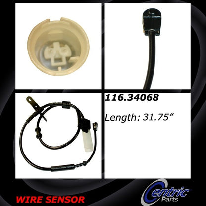 Centric Parts Disc Brake Pad Wear Sensor for 2011-2016 Mini Cooper 116.34068