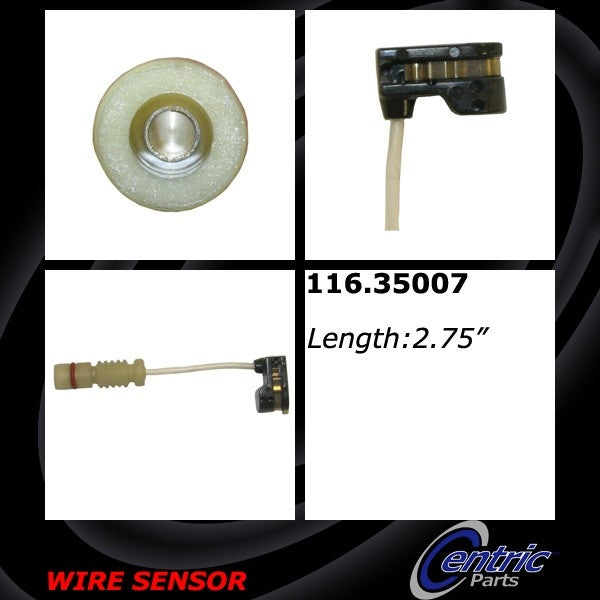 Centric Parts Disc Brake Pad Wear Sensor for 2005-2006 Chrysler Crossfire, 1998-2000 Mercedes-Benz C43 AMG, 2001-2002 CLK55 AMG, 2002-1999 E55 AMG, 2000-2002 E430, 2002-2004 SLK32 AMG 116.35007