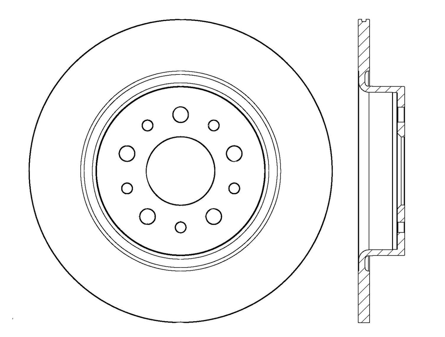 Stoptech Centric Performance Brake Rotor Rear Fiat 500L 120.04003