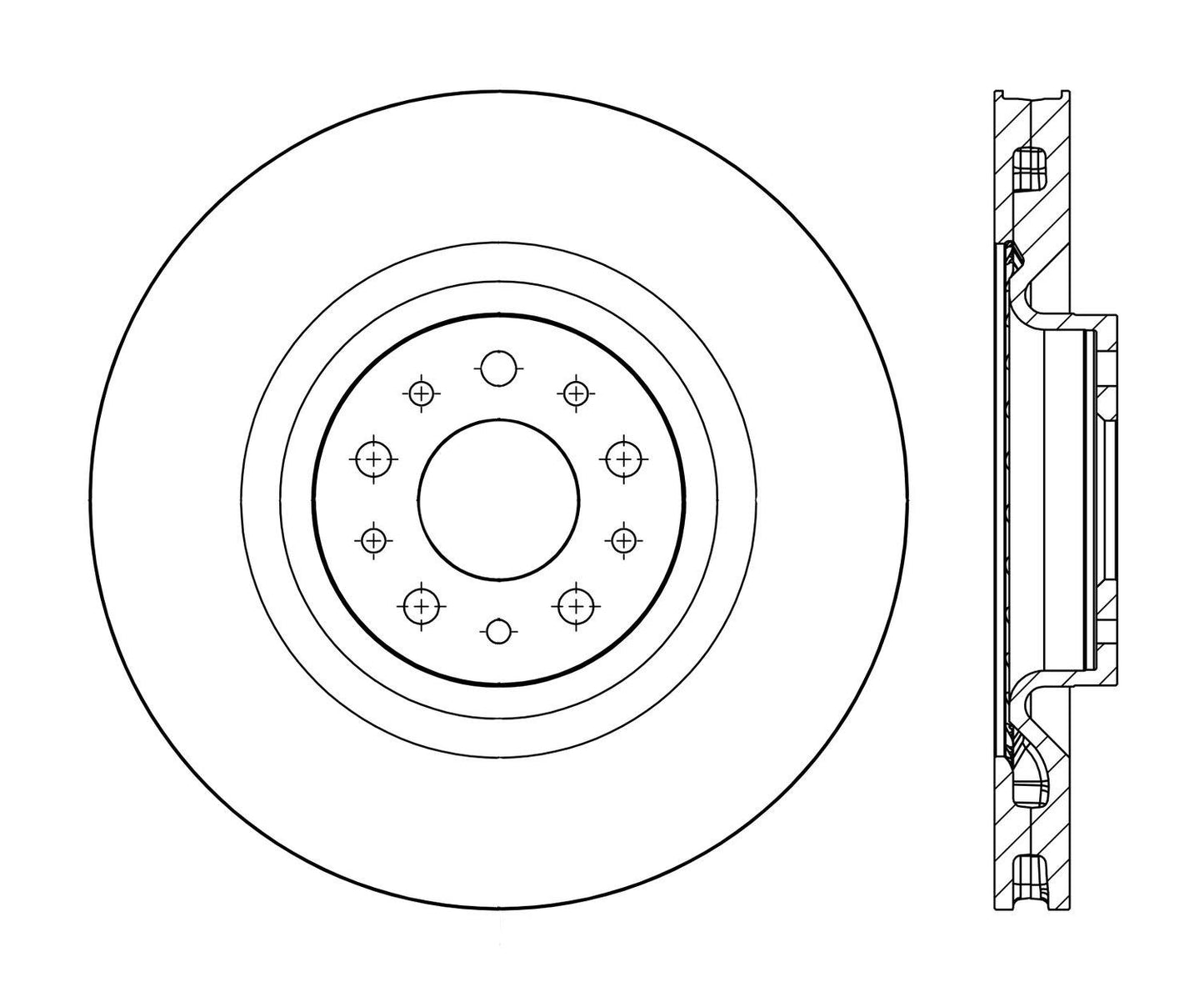Centric Parts Disc Brake Rotor with Electrocoating Finish for 120.04006