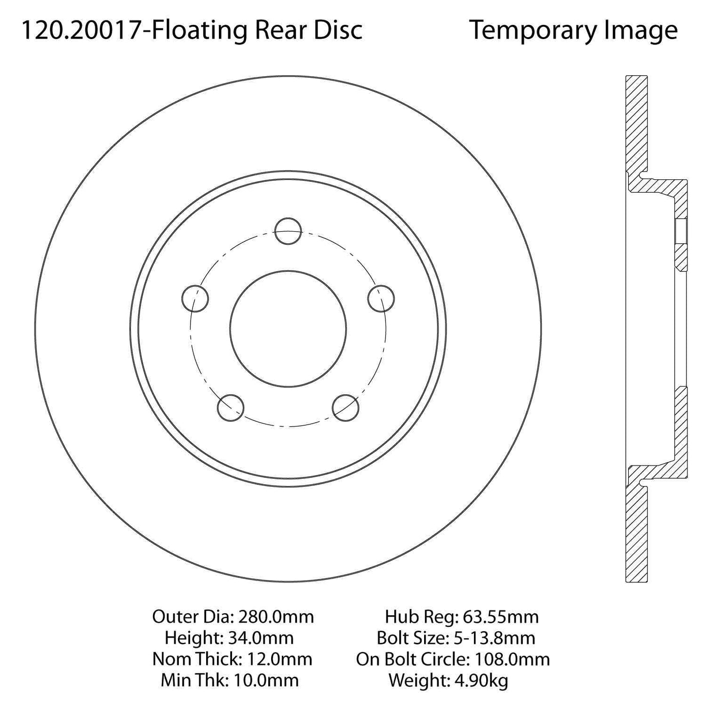 Centric Parts Disc Brake Rotor
