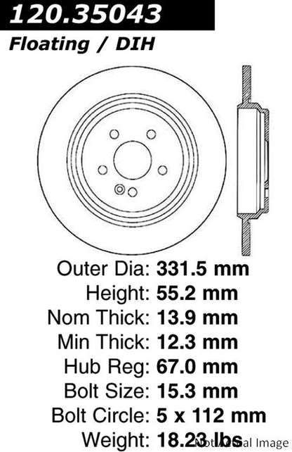 Centric Parts Disc Brake Rotor