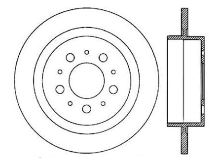 StopTech Premium Cryostop Rotor; Rear
