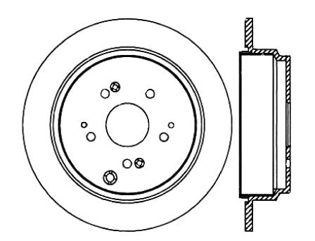 StopTech Premium Cryostop Rotor; Rear