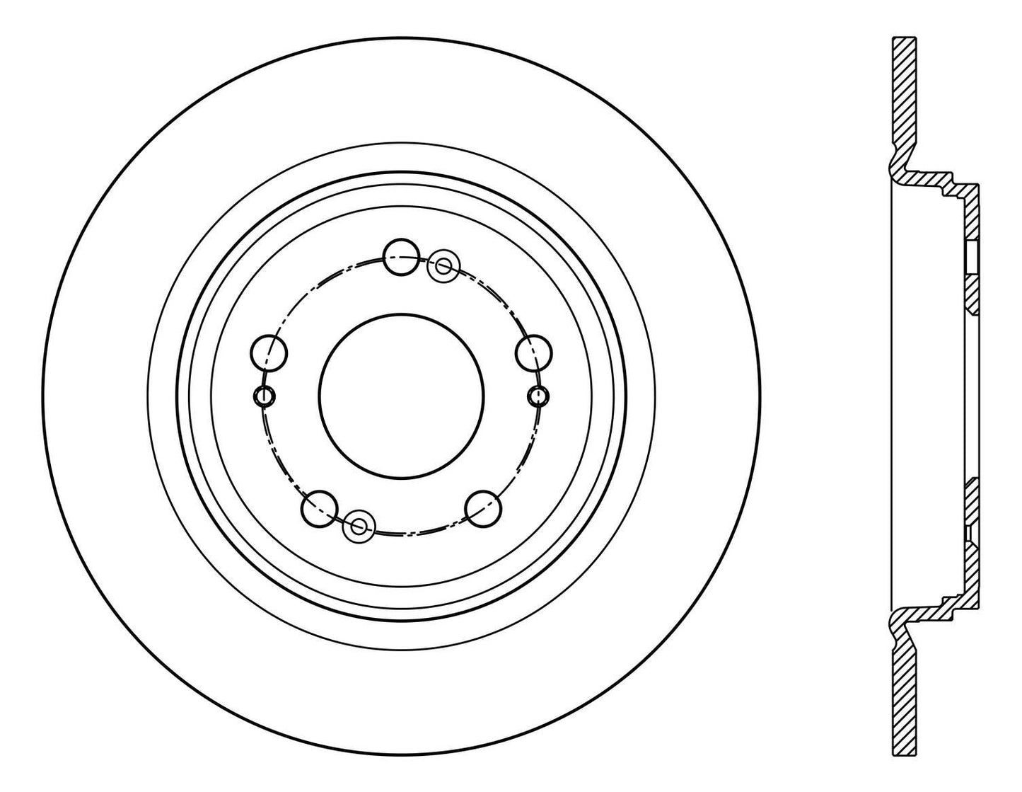 Stoptech Centric Premium Brake Rotor - Rear 120.40081