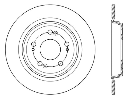 Stoptech Centric Premium Brake Rotor - Rear 120.40081