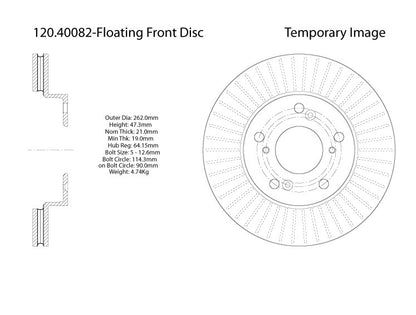 Stoptech Centric Performance Brake Rotor 120.40082