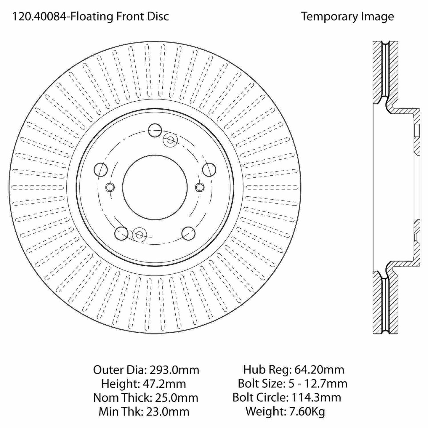 Centric Parts Disc Brake Rotor 120.40084