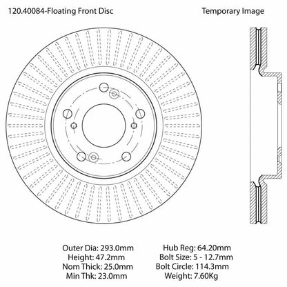 Centric Parts Disc Brake Rotor 120.40084