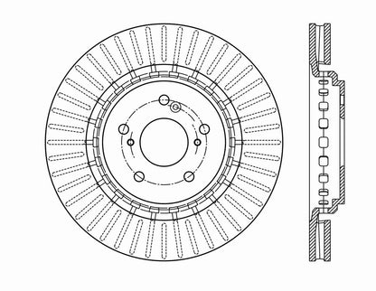 Stoptech Centric 15-18 Acura TLX Premium Front Brake Rotor 120.40090