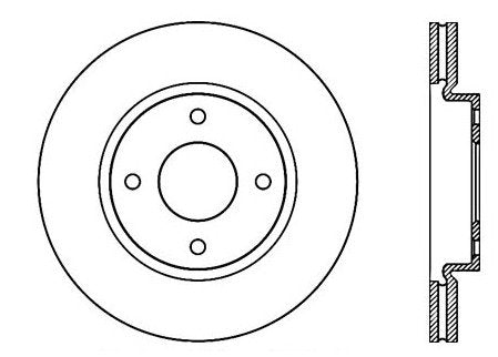 StopTech Premium Cryostop Rotor; Front