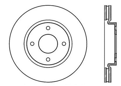 StopTech Premium Cryostop Rotor; Front