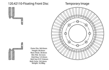 Centric Parts Disc Brake Rotor Premium E-Coat 120.42110