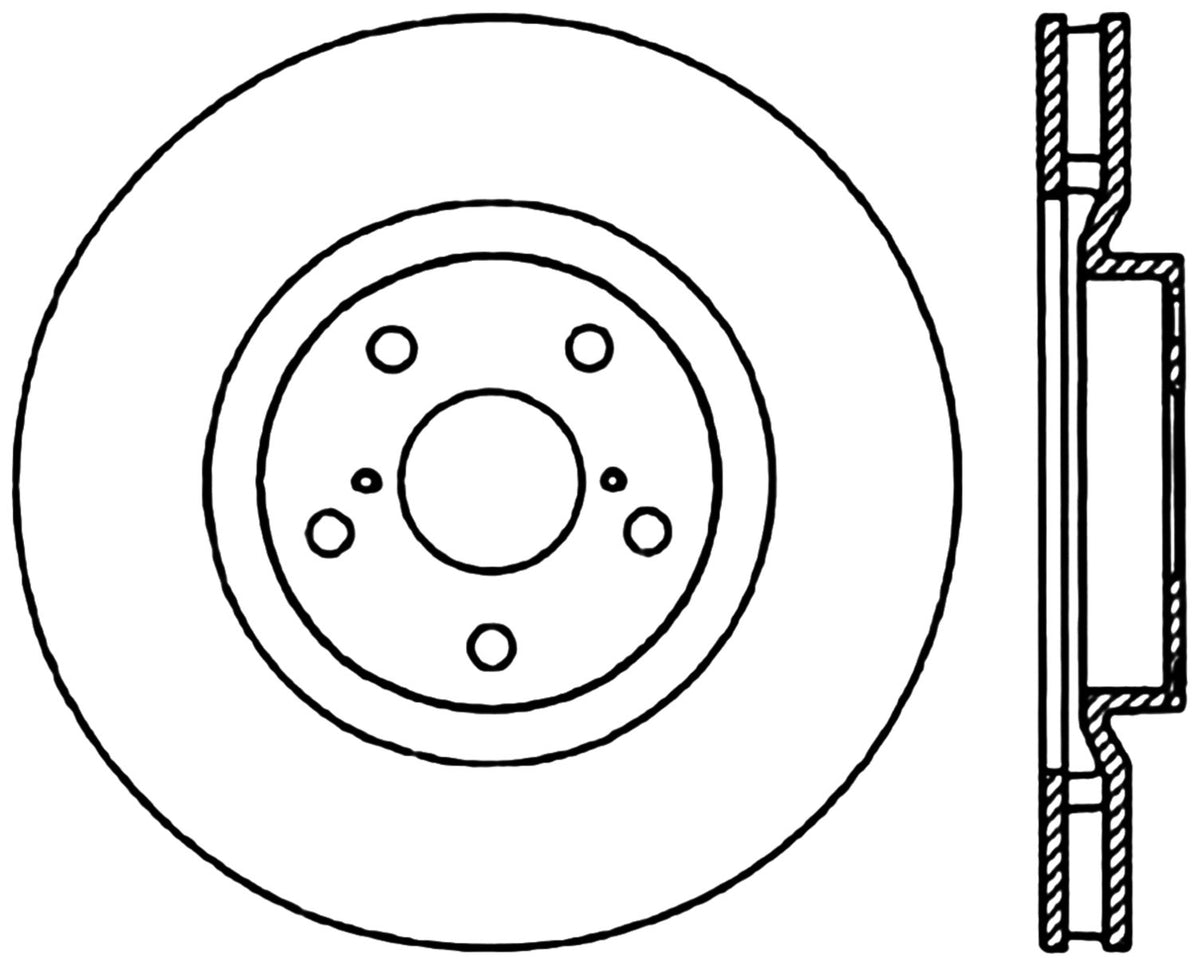 StopTech Premium Cryostop Rotor; Front Left
