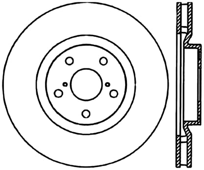 StopTech Premium Cryostop Rotor; Front Right