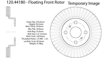 Stoptech Centric Performance Brake Rotor 120.44180