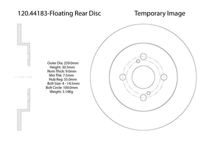 Stoptech Centric Performance Brake Rotor 120.44183