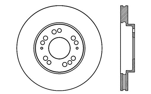 StopTech Premium Cryostop Rotor; Front