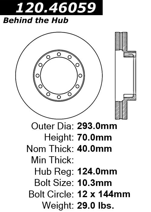Stoptech Centric Performance Brake Rotor 120.46059