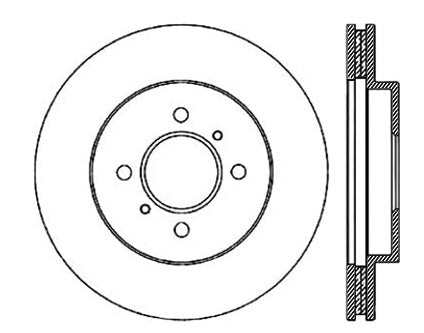 StopTech Premium Cryostop Rotor; Front