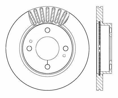 Centric Parts Disc Brake Rotor Premium with Electrocoating for 2014-2019 Mitsubishi Mirage 120.46079