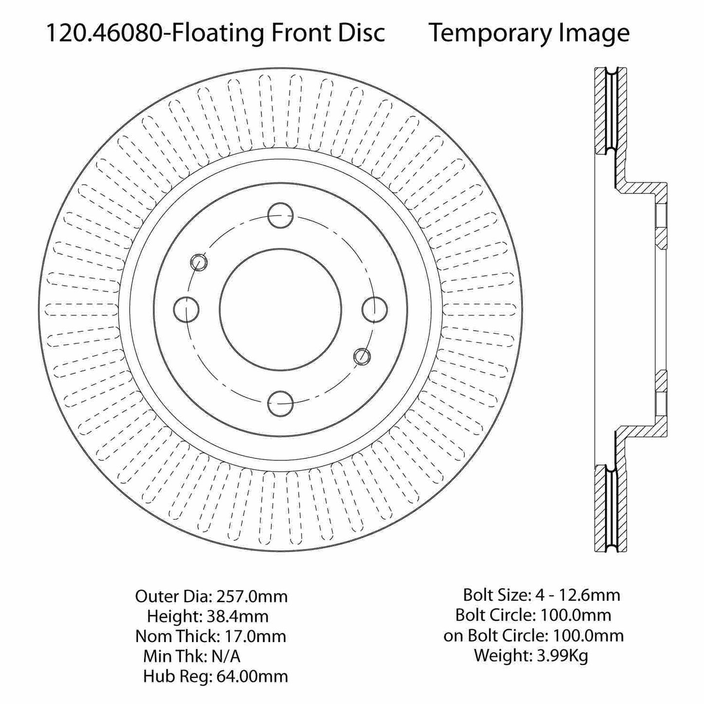 Centric Parts Premium Brake Rotor 120.46080