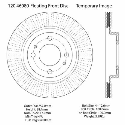 Centric Parts Premium Brake Rotor 120.46080