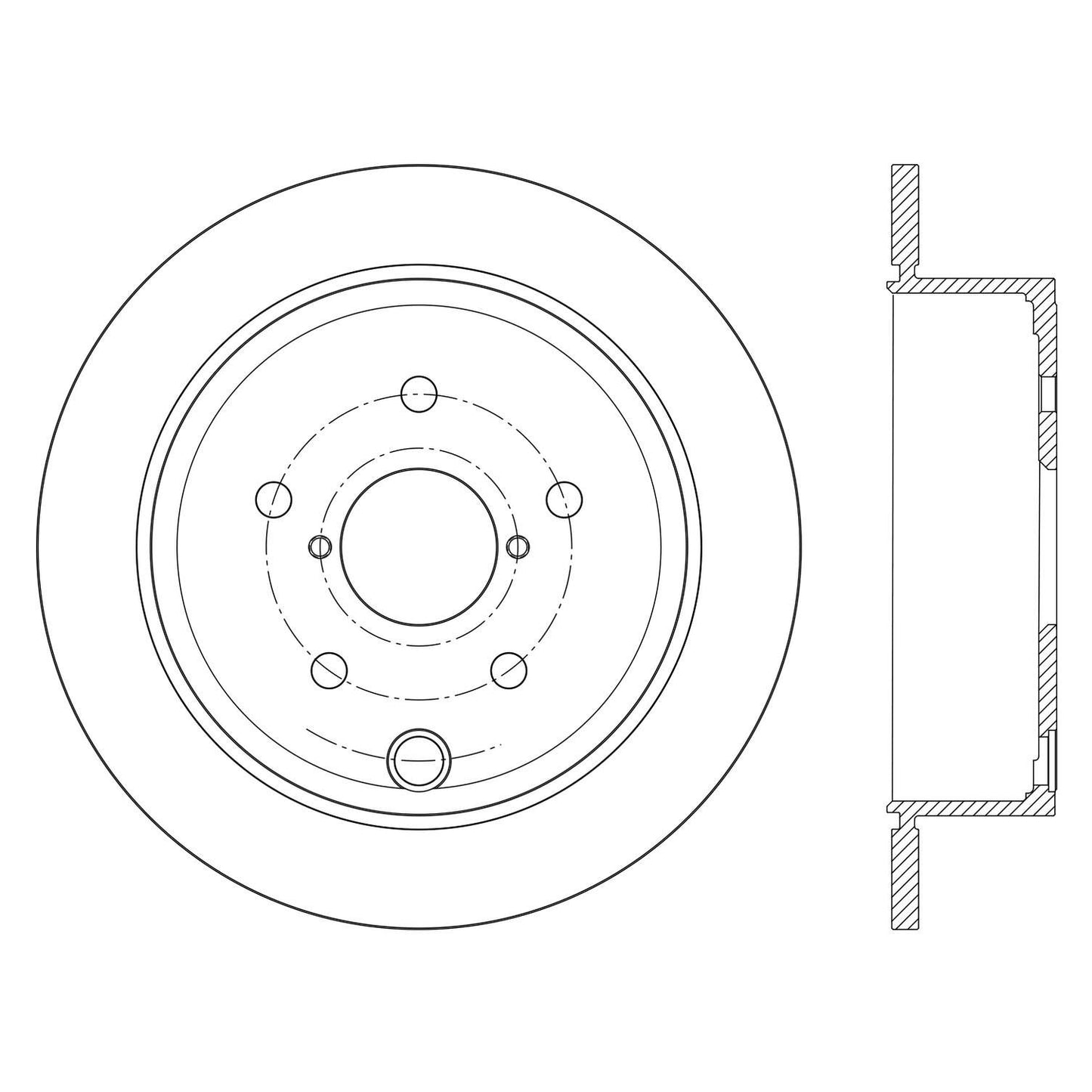 Stoptech Centric 2015 Subaru WRX Performance Rear Blank Performance Rotor (One Rotor) 120.47032
