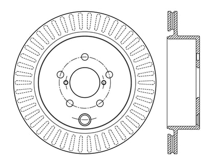 Centric Parts Disc Brake Rotor Premium with Electrocoating for 2014-2018 Subaru Forester 120.47035