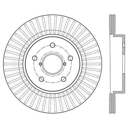 Centric Parts Disc Brake Rotor Premium with Electrocoating for 2015-2022 Subaru Legacy Outback WRX 120.47037