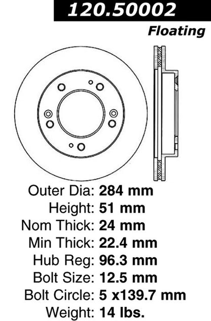 Centric Parts Disc Brake Rotor