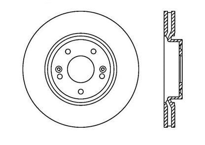 StopTech Premium Cryostop Rotor; Front