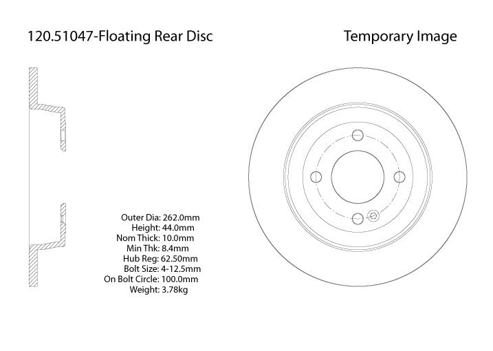 Centric Parts Disc Brake Rotor with E-Coat 120.51047