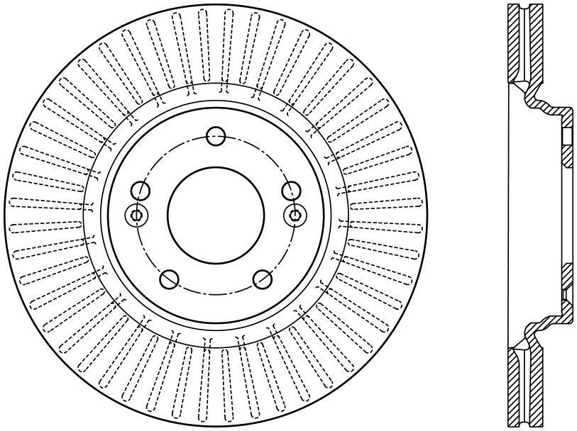 Centric Parts Disc Brake Rotor with Electrocoating finish 120.51054