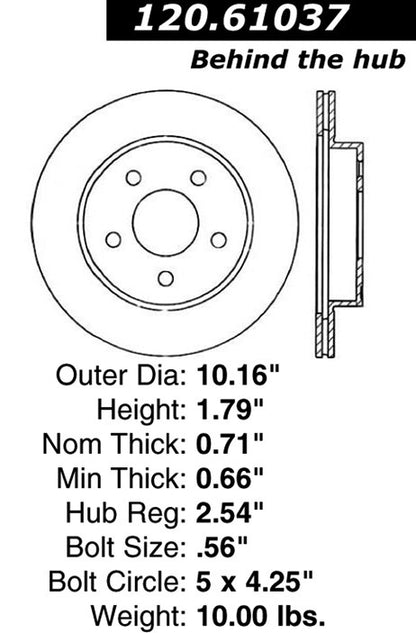 Centric Parts Disc Brake Rotor