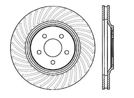 StopTech Premium Cryostop Rotor; Front Left