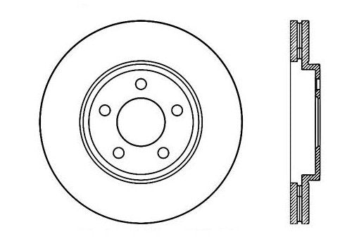 StopTech Premium Cryostop Rotor; Front