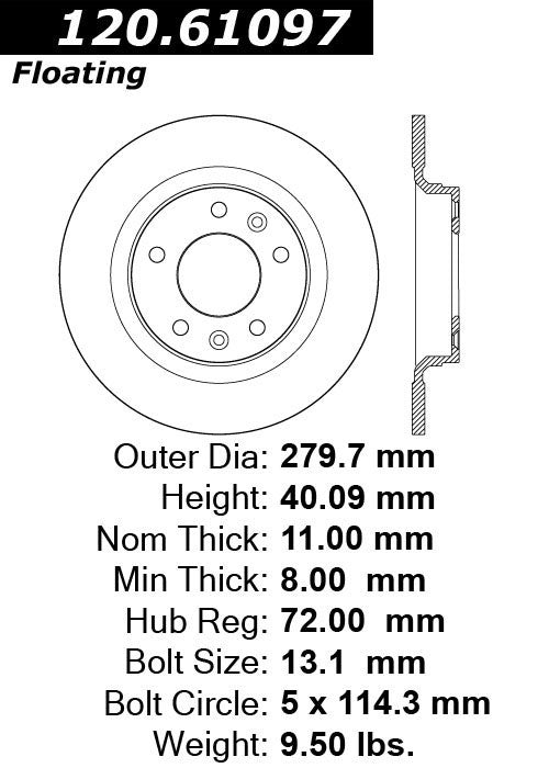 Centric Parts Disc Brake Rotor