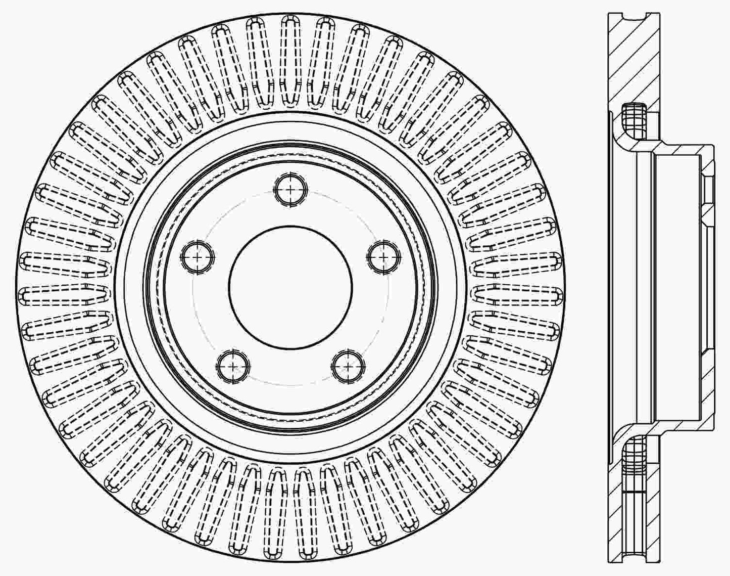 Centric Parts Disc Brake Rotor Premium with Electrocoating for 2015-2020 Ford Mustang 120.61112